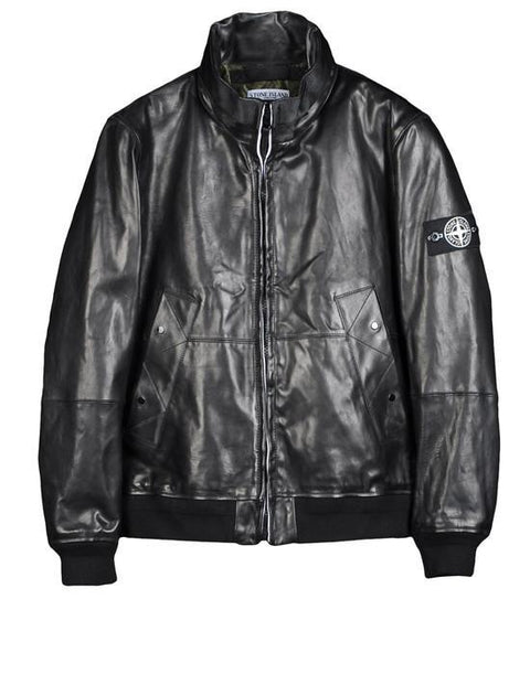 STONE ISLAND MEN'S LEATHER JACKET