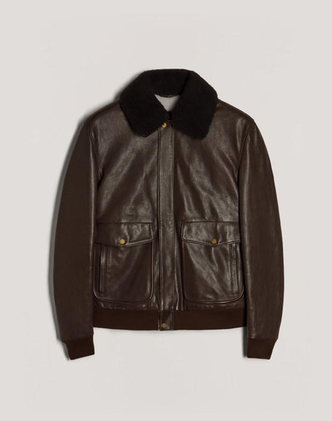 DUNHILL SHEARLING AVIATOR JACKET