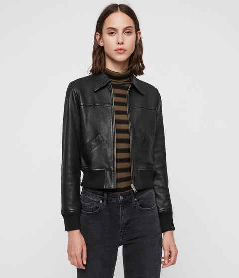 PASCAO LEATHER BOMBER VINTAGE JACKET