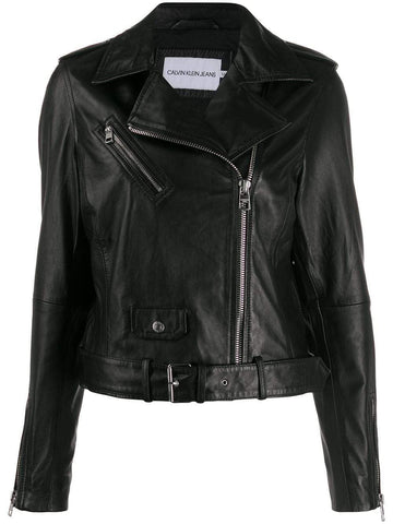 CALVIN KLEIN zipped biker jacket