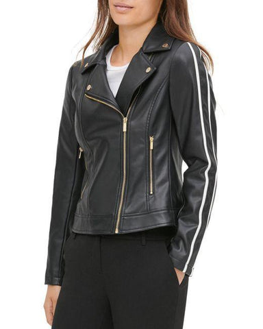 Calvin Klein Women's Black  Leather Jacket