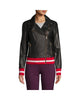 Calvin Klein Women's Black Faux Leather Moto Jacket