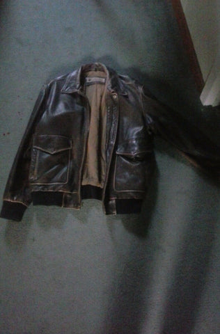 Columbia leather aviator jacket