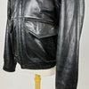 COLUMBIA Leather Bomber Jacket Quilted Lined Coat