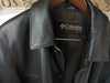 COLUMBIA Mens Leather Jacket Coat Brown