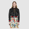 GUCCI Ruffle leather bomber jacket