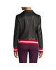 Calvin Klein Women's Black Faux Leather Moto Jacket