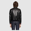 GUCCI Leather jacket with Web