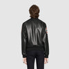 GUCCI Leather bomber jacket with patch