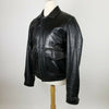 COLUMBIA Leather Bomber Jacket Quilted Lined Coat