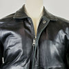 COLUMBIA Leather Bomber Jacket Quilted Lined Coat