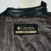 COLUMBIA Leather Bomber Jacket Quilted Lined Coat