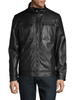 Calvin Klein Men's Faux Leather Biker Jacket