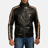 Cafe Racer Jack Black Leather Biker Jacket