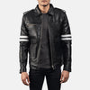 Cafe Racer Dragonhide Black Leather Jacket