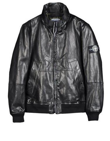 STONE ISLAND MEN'S LEATHER JACKET