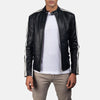 Cafe Racer Hank Black Leather Biker Jacket
