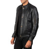 Cafe Racer Tea House Black Leather Biker Jacket
