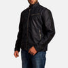 Cafe Racer Moonblue Leather Biker Jacket