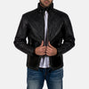 Cafe Racer Equilibrium Black Leather Jacket
