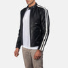 Cafe Racer Hank Black Leather Biker Jacket