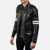 Cafe Racer Dragonhide Black Leather Jacket