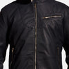 Cafe Racer Moonblue Leather Biker Jacket