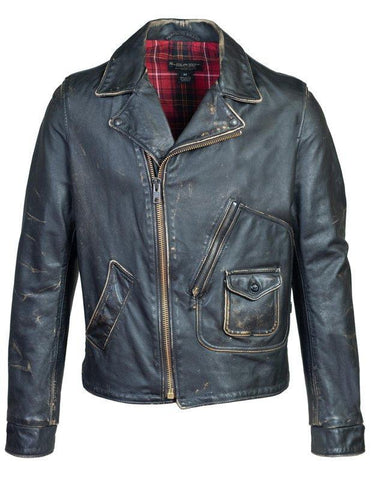Schott NYC Hand Vintaged Cowhide D-Pocket Jacket