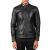 Cafe Racer Tea House Black Leather Biker Jacket