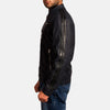Cafe Racer Moonblue Leather Biker Jacket