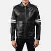 Cafe Racer Dragonhide Black Leather Jacket