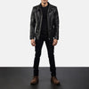 Cafe Racer Legacy Black Leather Biker Jacket