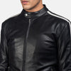 Cafe Racer Hank Black Leather Biker Jacket
