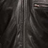 Cafe Racer Onyx Black Leather Biker Jacket