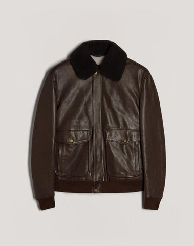 DUNHILL SHEARLING AVIATOR JACKET