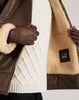 DUNHILL SHEARLING STAND COLLAR JACKET